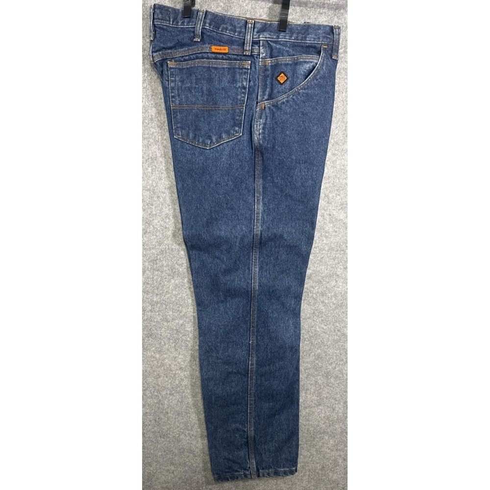 Wrangler FR Riggs Workwear Jeans Mens 34x30 Blue Flame Resistant Denim FR3W050 - Picture 3 of 11